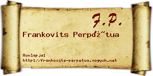 Frankovits Perpétua névjegykártya